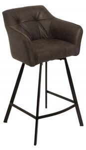 Barová židle LOFT antik šedá mikrovlákno Nábytek | Jídelní prostory | Barové židle