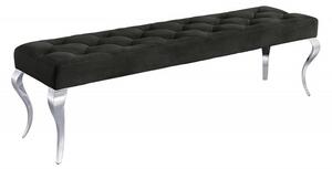 Lavice MODERN BAROCCO 170 CM černá samet Nábytek | Jídelní prostory | Stolové lavice
