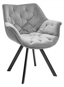 Židlo-křeslo DUTCH COMFORT II šedé samet Nábytek | Jídelní prostory | Jídelní židle | Všechny jídelní židle
