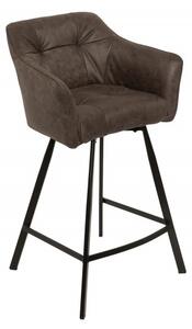Barová židle LOFT taupe šedá mikrovlákno NÁBYTEK | Jídelní prostory | Barové židle