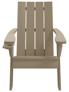 Zahradní židle Adirondack světle hnědá 75 x 88,5 x 89,5 cm PP