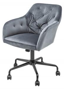 Pracovní židle DUTCH COMFORT šedá samet Nábytek | Kancelářský nábytek | Židle
