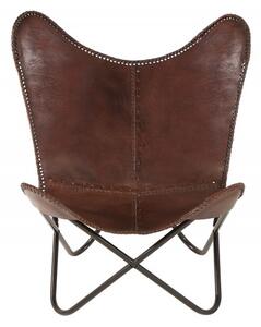 Židlo-křeslo BUTTERFLY BROWN II pravá kůže Nábytek | Obývací pokoj | Křesla | Všechna křesla