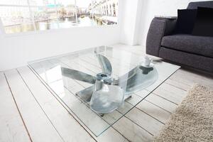 Konferenční stolek OCEAN 85 CM stříbrný CENA VČETNĚ SKLENĚNÉ DESKY 36469G Nábytek | Obývací pokoj | Konferenční stolky | Všechny konferenční stolky