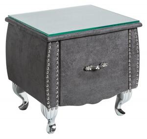 Noční stolek Extravagance 45cm antik - šedá