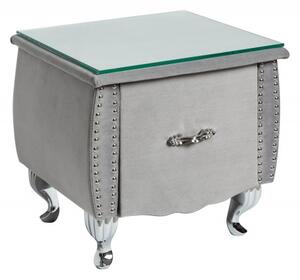 Noční stolek Extravagance 45cm - stříbrnošedá