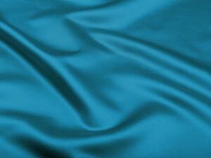 Látka polyesterový satén LUX-021 Petrolejově modrá - šířka 150 cm