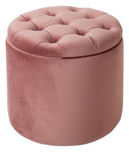 Taburet MODERN BAROCCO 50 CM tmavě růžový samet Nábytek | Doplňkový nábytek | Taburety