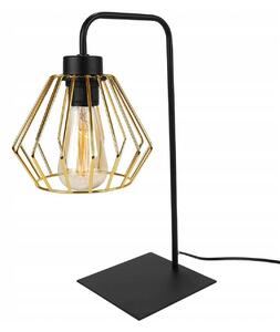 Stolní lampa Nuvola 1, 1x zlaté drátěné stínidlo