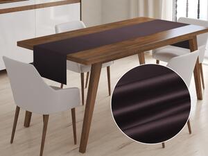 Biante Saténový běhoun na stůl polyesterový Satén LUX-019 Čokoládově hnědý 20x120 cm