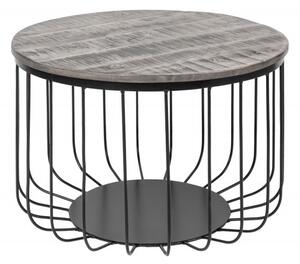 Konferenční stolek FACTORY LOFT 56 CM šedý masiv mango Nábytek | Obývací pokoj | Konferenční stolky | Všechny konferenční stolky