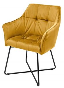 Jídelní židle LOFT X tmavě žlutá samet Nábytek | Jídelní prostory | Jídelní židle | Všechny jídelní židle