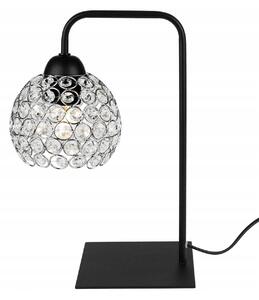 Stolní lampa Crystal, 1x stříbrné křišťálové stínítko