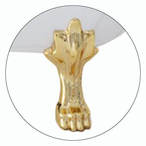 Akrylátová volně stojící vana Olaya Glam G 160 G s přepadem, nohy zlaté (160x68x70 cm) - Besco #WAO-160-GGG
