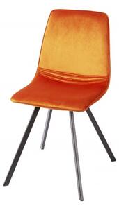 Židle AMSTERDAM oranžová samet skladem