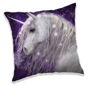 Jerry Fabrics Dekorační polštářek 40x40 cm - Unicorn "purple"