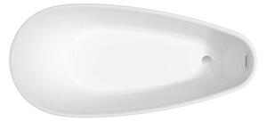 Akrylátová volně stojící vana Goya A-line Glam S 170 W, sifon Click-Clack s přepadem bílý (170x80x65 cm | objem: 250 l) - Besco #WA-170-GSB