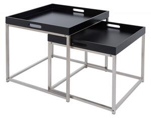 2SET odkládací stolek ELEMENTS černý Nábytek | Doplňkový nábytek | Odkládací stolky