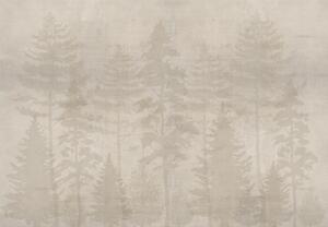 Fototapeta - Béžový les v betonu (245x170 cm)