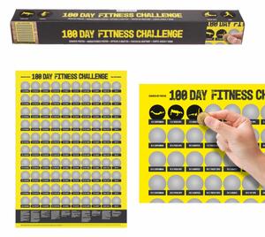 Škrabací plakát - 100 DNÍ FITNESSU - 374 - 502