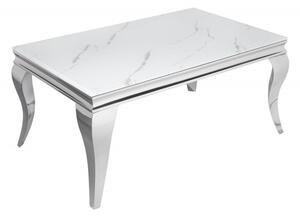 Noble Home Stříbrný hranatý konferenční stolek Modern Barock