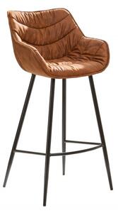 Barová židle DUTCH COMFORT antik hnědá mikrovlákno Nábytek | Jídelní prostory | Barové židle