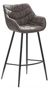 Barová židle DUTCH COMFORT antik šedá mikrovlákno Nábytek | Jídelní prostory | Barové židle