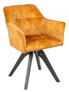 Jídelní židle LOFT tmavě žlutá samet otočná Nábytek | Jídelní prostory | Jídelní židle | Všechny jídelní židle