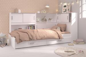 Dětská postel snoop 90x200 se třemi nádstavci pro holku