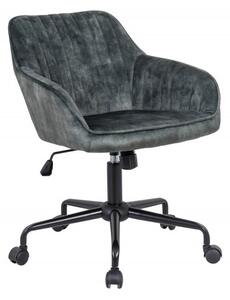 Pracovní židle TURIN zelená samet Nábytek | Kancelářský nábytek | Pracovní židle