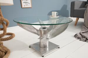 Konferenční stolek OCEAN 60 CM stříbrný CENA VČETNĚ SKLENĚNÉ DESKY 23208-2 Nábytek | Obývací pokoj | Konferenční stolky | Všechny konferenční stolky