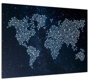 Obraz - Hvězdná mapa světa (70x50 cm)