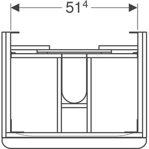 Geberit Smyle Square Koupelnová skříňka pod umyvadlo 58,4 cm, bílá 500.352.00.1