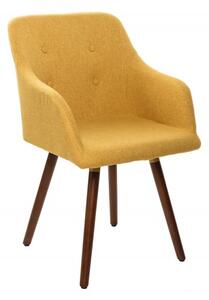Židle ARMREST tmavě žlutá strukturovaná látka Nábytek | Jídelní prostory | Jídelní židle | Všechny jídelní židle