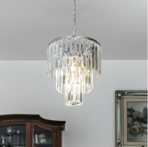 Brilagi - LED Křišťálový lustr na řetězu MOZART 4xE14/40W/230V lesklý chrom