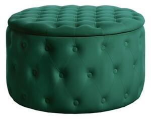 Taburet MODERN BAROCCO STORAGE smaragdově zelený samet Nábytek | Doplňkový nábytek | Taburety