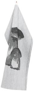 Lapuan Kankurit Lněná utěrka Tatti 46x70, šedo-černá