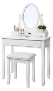 Toaletní stolek - bílý se zrcadlem