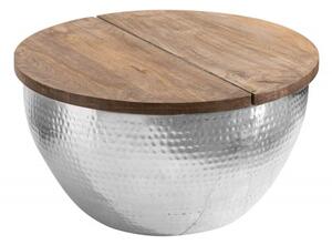 Konferenční stolek ORIENT STORAGE 60 CM stříbrný masiv mango Nábytek | Obývací pokoj | Konferenční stolky | Všechny konferenční stolky