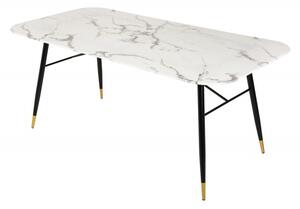 Skleněný jídelní stůl PARIS 180 CM bílý mramorový vzhled Nábytek | Jídelní prostory | Jídelní stoly | Všechny jídelní stoly