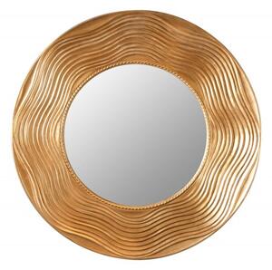 Zlaté nástěnné zrcadlo Circle