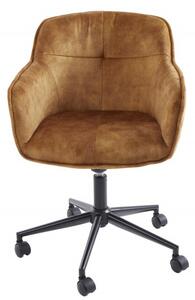 Pracovní židle EUPHORIA tmavě žlutá samet Nábytek | Kancelářský nábytek | Pracovní židle