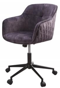 Pracovní židle EUPHORIA tmavě šedá samet Nábytek | Kancelářský nábytek | Židle