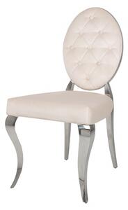 Béžová sametová židle Modern Barock