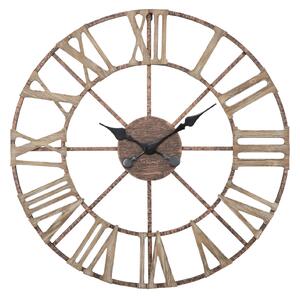 Hnědé kovové nástěnné hodiny Mauro Ferretti Maniero, 71,5 cm