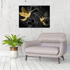 Obraz - Kolibříci očima umělce (70x50 cm)