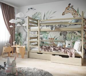 Patrová postel 80x190 PLUTO přírodní borovice