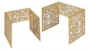 2SET konferenční stolek ABSTRACT zlatý Nábytek | Obývací pokoj | Konferenční stolky | Všechny konferenční stolky
