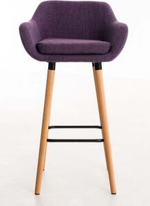 2 ks / set barová židle Grant látkový potah, fialová