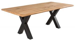 Jídelní stůl LIVING EDGE X 200 CM masiv divoký dub Nábytek | Jídelní prostory | Jídelní stoly | Všechny jídelní stoly